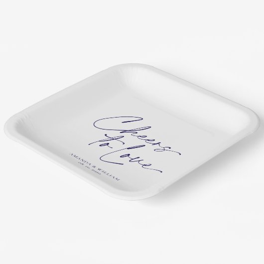 Elegante Hochzeitspapierplatte - Beifall für die L Pappteller (Gewinkelt)