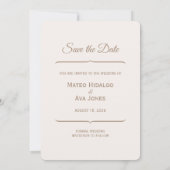 Elegante Hochzeitspferde Save the Date (Rückseite)