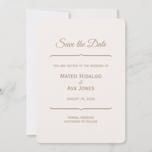 Elegante Hochzeitspferde Save the Date (Rückseite)