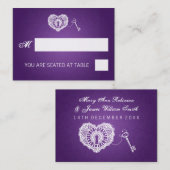 Elegante Hochzeitsplakate für mich Lila Platzkarte (Vorne/Hinten)