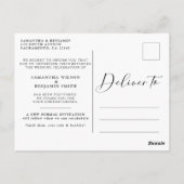 Elegante Hochzeitspläne für Marine und Gold Postkarte (Rückseite)
