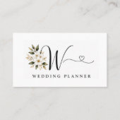 Elegante Hochzeitsplaner Visitenkarte (Rückseite)