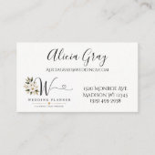 Elegante Hochzeitsplaner Visitenkarte (Vorderseite)