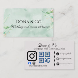 Elegante Hochzeitsplaner-Vorlage für Visitenkarten Visitenkarte