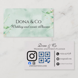 Elegante Hochzeitsplaner-Vorlage für Visitenkarten Visitenkarte