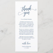 Elegante Hochzeitsplatz-Dankeskarten-Einstellung Programm (Vorderseite)