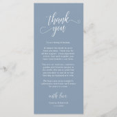 Elegante Hochzeitsplatz-Dankeskarten-Einstellung Programm (Vorderseite)