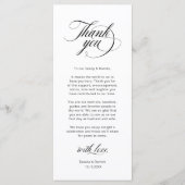 Elegante Hochzeitsplatz-Dankeskarten-Einstellung Programm (Vorderseite)