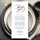 Elegante Hochzeitsplatz-Dankeskarten-Einstellung Programm