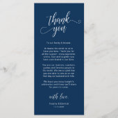 Elegante Hochzeitsplatz-Dankeskarten-Einstellung Programm (Vorderseite)