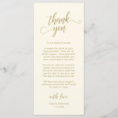 Elegante Hochzeitsplatz-Dankeskarten-Einstellung Programm (Vorderseite)