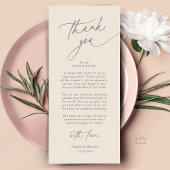 Elegante Hochzeitsplatz-Dankeskarten-Set Programm