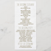 Elegante Hochzeitsprogramme für Hirsche Programm (Rückseite)