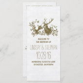 Elegante Hochzeitsprogramme für Hirsche Programm (Vorne/Hinten)