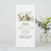 Elegante Hochzeitsprogramme für Hirsche Programm (Stehend Vorderseite)