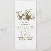 Elegante Hochzeitsprogramme für Hirsche Programm (Vorderseite)