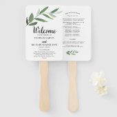 Elegante Hochzeitsprogramme für Wasserfarben Fächer (Vorne und Hinten)