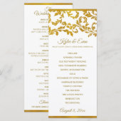 Elegante Hochzeitsprogramme mit falscher Goldfolie Programm (Vorne/Hinten)