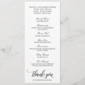 Elegante Hochzeitsprogramme mit Typografie | Schwa Programm (Rückseite)