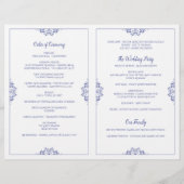 Elegante Hochzeitsprogramme -Nadine (Königsblau) (Rückseite)