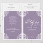 Elegante Hochzeitsprogramme -Nadine (Lavendel) (Vorne/Hinten)