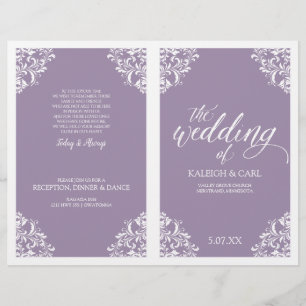 Elegante Hochzeitsprogramme - Nadine (Lavender)