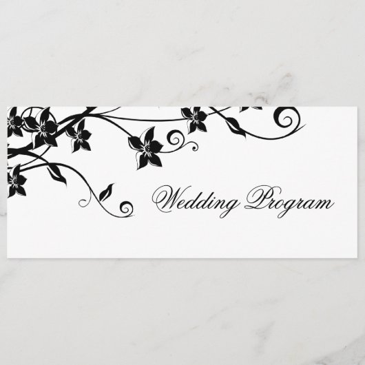 Elegante Hochzeitsprogramme Programm (Rückseite)