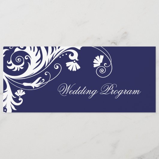 Elegante Hochzeitsprogramme Programm (Rückseite)