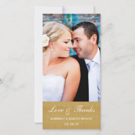 Elegante Hochzeitsreise Liebe und dank Fotokarte / Dankeskarte