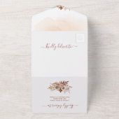 Elegante Hochzeitsrosa Farben fallen rustikal All In One Einladung (Außenbereich)