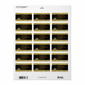 Elegante Hochzeitssätze - Adressetikett (Vorne)