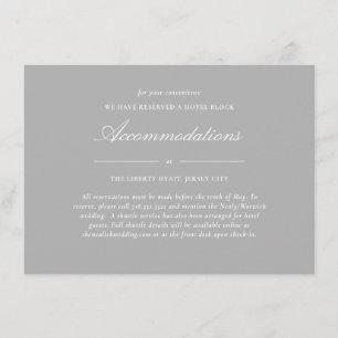 Elegante Hochzeitsschrift Begleitkarte