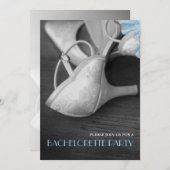 Elegante Hochzeitsschuhe Fotografie Bachelorette Einladung (Vorne/Hinten)