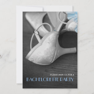 Elegante Hochzeitsschuhe Fotografie Bachelorette Einladung