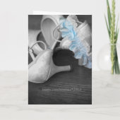 Elegante Hochzeitsschuhe "Werden Sie meine Bridesm Einladung (Rückseite)