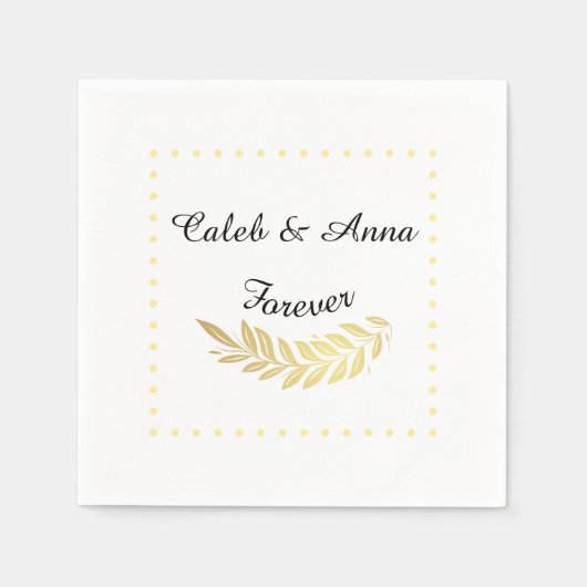 Elegante Hochzeitsserviette Serviette (Vorderseite)