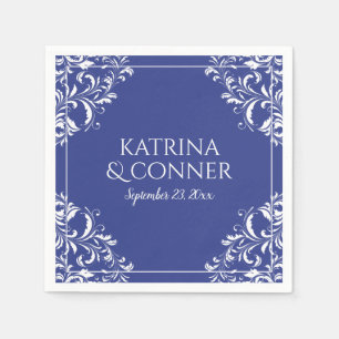 Elegante Hochzeitsservietten Nadine (Königsblau) Serviette