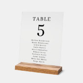 Elegante Hochzeitssitze Transparente Tischnummer Acrylschild (Winkel)