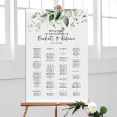 Elegante Hochzeitssitzkarte mit Grün Poster