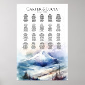 Elegante Hochzeitssitzkarten finden Ihren Sitzplat Poster (Vorne)