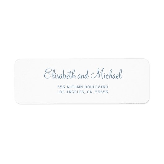 Elegante Hochzeitsskripte-Rücksendeadresse (Vorne)