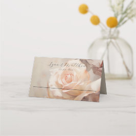 Elegante Hochzeitssommer Platzkarte Rose