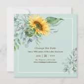Elegante Hochzeitssonne Save The Date (Vorderseite)