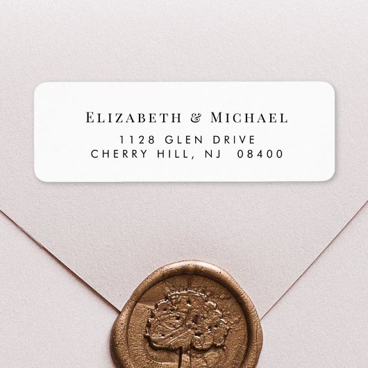Elegante Hochzeitsstil-Rücksendeadresse