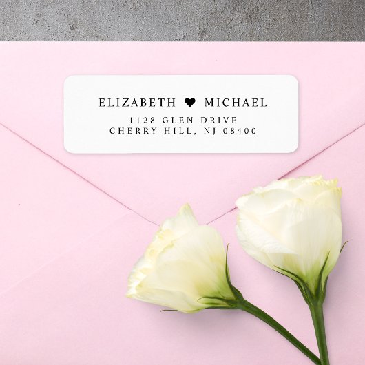 Elegante Hochzeitsstil-Rücksendeadresse