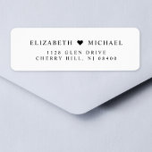 Elegante Hochzeitsstil-Rücksendeadresse