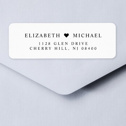 Elegante Hochzeitsstil-Rücksendeadresse