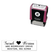 Elegante Hochzeitsstil-Rücksendeadresse Permastempel (Beispiel)