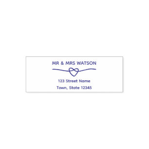 Elegante Hochzeitsstil-Rücksendeadresse Permastempel