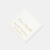 Elegante Hochzeitsstimmung dank Imitate Gold White Serviette (Ecke)